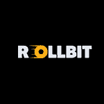 Rollbit logo on black background