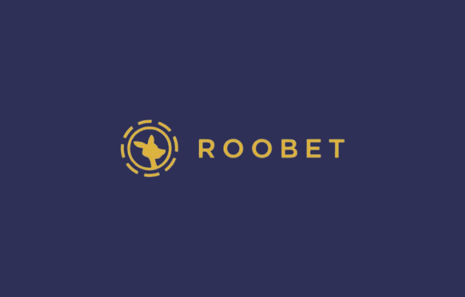 Roobet logo on dark background