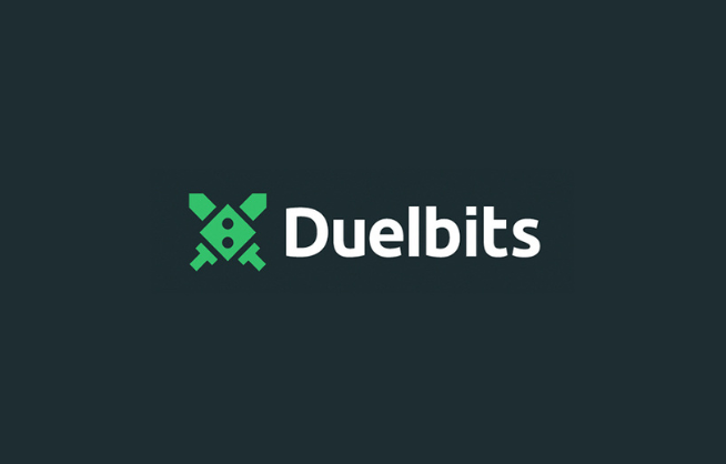 Duelbits logo on dark background