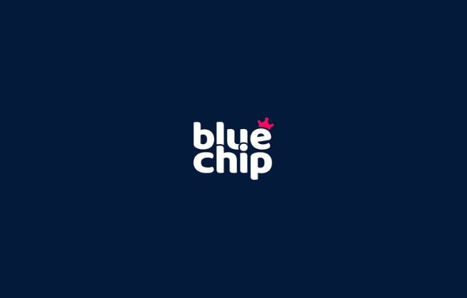 BlueChip logo on dark background