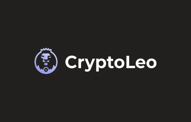 CryptoLeo logo on dark background