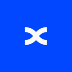 BingX logo on blue background