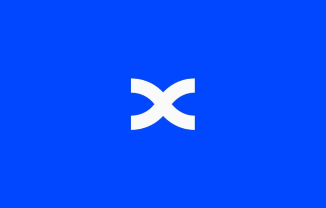 BingX logo on blue background